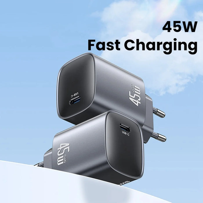 USAMS T66 45W GaN Fast Charger Portable Power Adapter for Phone / Tablet / Laptop, EU Plug - 3
