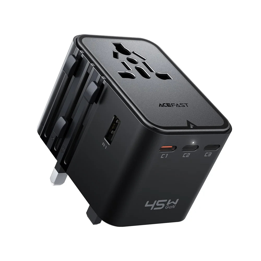 ACEFAST Z8 PD 45W GaN Charger 3 USB-C + 2 USB-A Multifunctional International Travel Adapter - 3