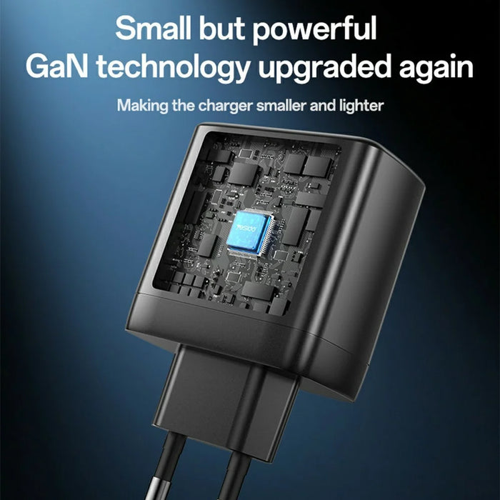 YESIDO YC144 EU Plug 65W GaN Charger 2 USB C + 1 USB A Fast Charging Adapter Multi-Protocol Compatible - 4
