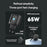 YESIDO YC144C EU Plug 65W GaN Charger 2 USB C + 1 USB A Fast Charging Adapter Multi-Protocol Compatible, with 1.2m Type C Cable - 3