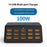 HW15 15 Multi-Port USB Charger Station PD 100W Fast Charge Adapter with Digital Display for Phone / Tablet - US Plug - 2