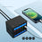 65W USB Charger LCD Display PD 20W QC3.0 Fast Charging Multi-Port Power Adapter for iPhone / iPad / MacBook - Black EU Plug - 6