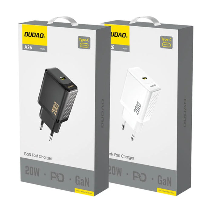 DUDAO A28 GaN Fast Charger PD 45W Type-C Single Port Travel Wall Adapter, EU Plug for Phone / Tablet - Black - 4