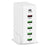 818PD USB Charger Block PD20W / QC3.0 Multi-Port Fast Charging Station Adapter for Smartphone / Tablet / Earphone - EU Plug - 2