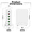 818PD USB Charger Block PD20W / QC3.0 Multi-Port Fast Charging Station Adapter for Smartphone / Tablet / Earphone - EU Plug - 4