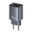 USAMS CC290 45W GaN Dual Port Fast Charger USB-A + USB-C Charger Adapter Quick Charging, EU Plug - Black - 1
