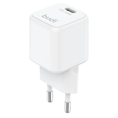 BUDI AC018EW 33W USB-C PD Mini GaN Wall Charger Single Port Fast Charging Power Adapter, EU Plug - 1