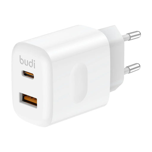 BUDI AC306ETTW 30W Travel Charger USB-A + Type-C Ports Power Adapter Set with 1.2m 65W USB-C Cable, EU Plug - 2