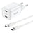 BUDI AC016RETTW 33W Dual USB-C Mini GaN Wall Charger Travel Set with 1.2M 65W USB-C Cable, EU Plug - 1