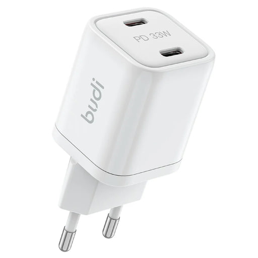 BUDI AC016RETTW 33W Dual USB-C Mini GaN Wall Charger Travel Set with 1.2M 65W USB-C Cable, EU Plug - 2