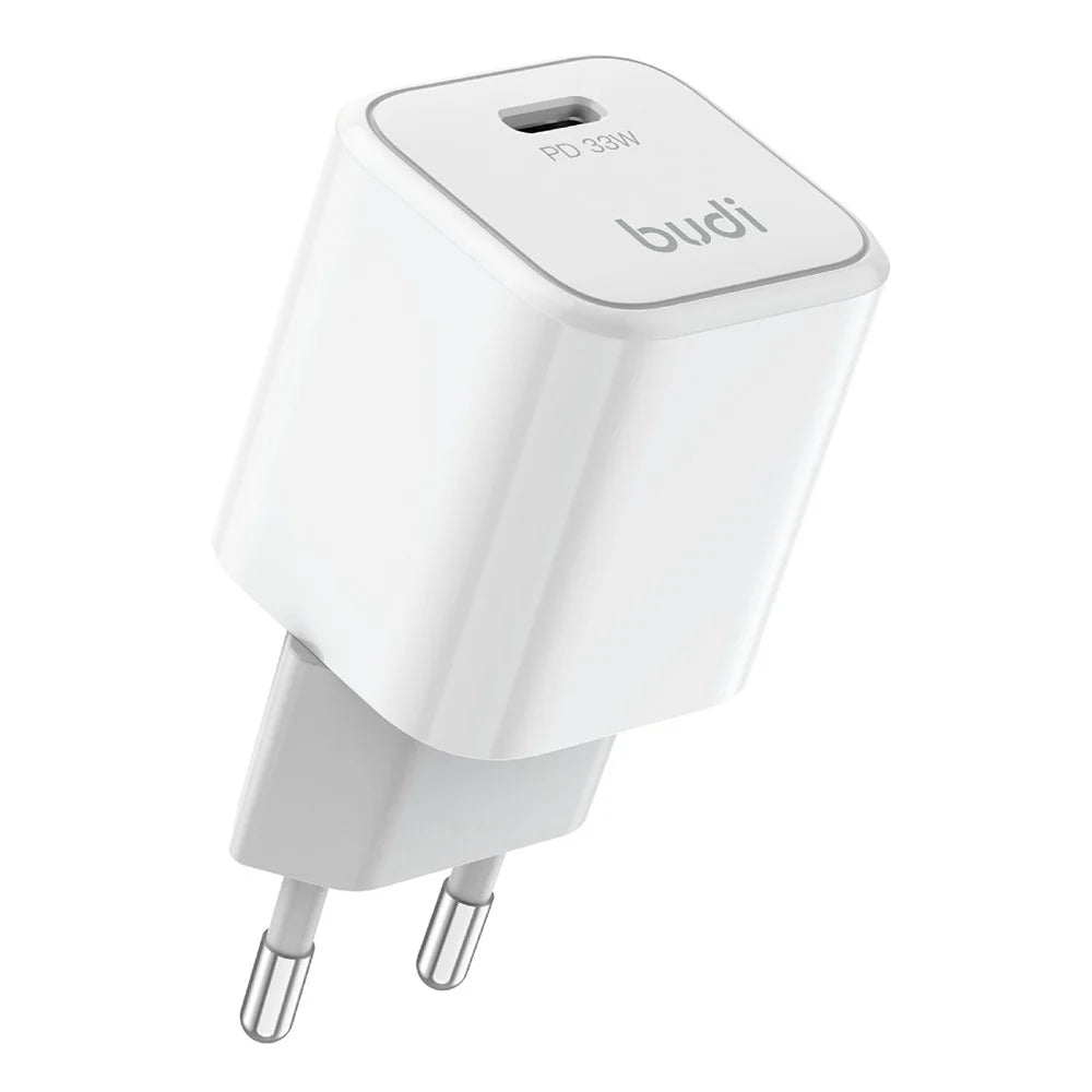 BUDI AC019ETTW 33W Travel Charger Set with 1.2m 65W Data Cable Single USB-C Port Fast Charging Power Adapter - 3