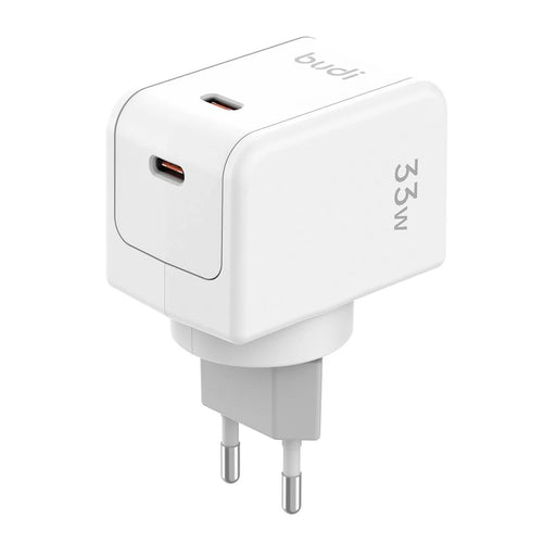 BUDI AC351EW Dual USB-C PD Wall Charger 33W Fast Charging Travel Adapter, EU Plug - 2