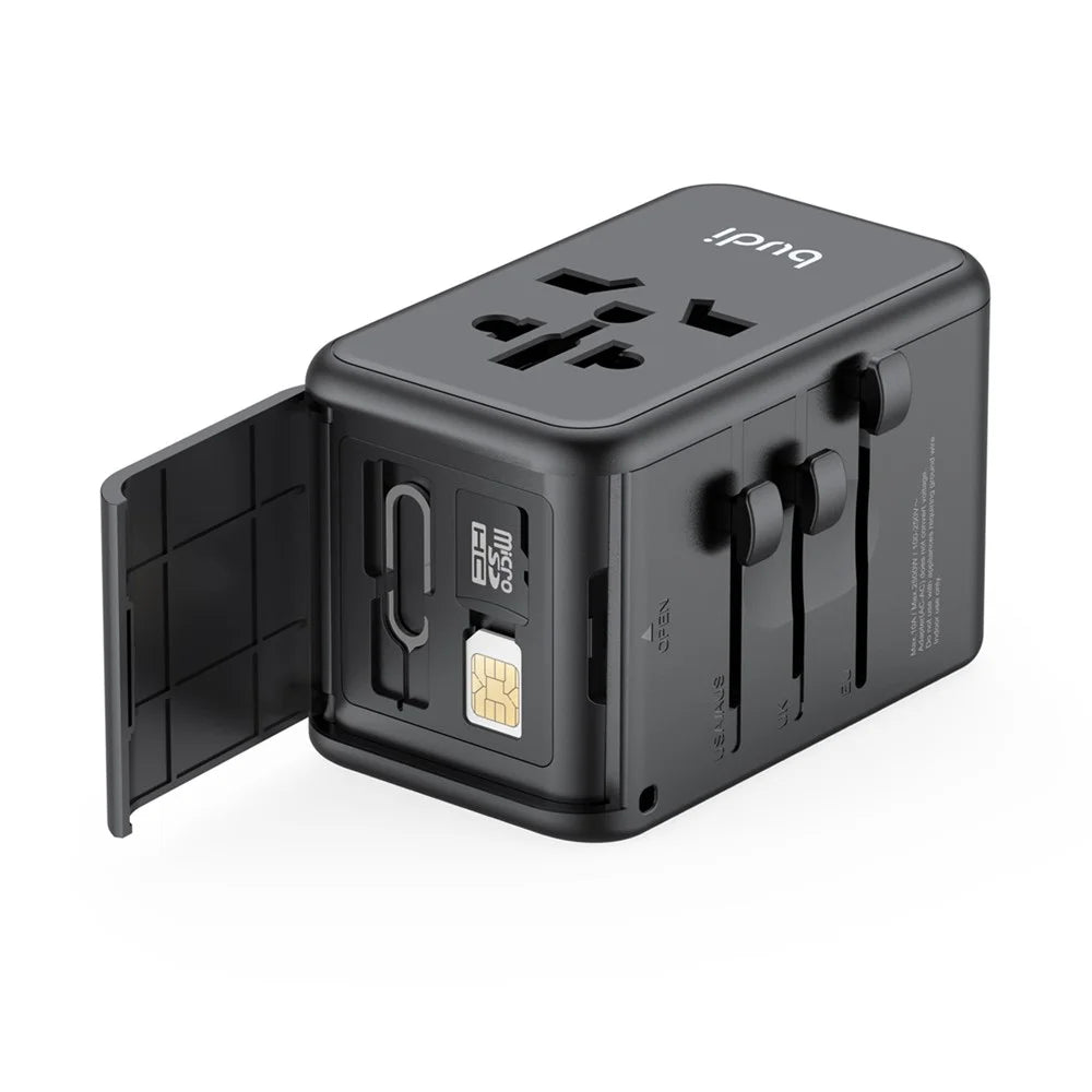 BUDI AC355B65 65W GaN Global Travel Charger 4 Type-C + USB-A Multi-Port Fast Charging Wall Charger Adapter - 6