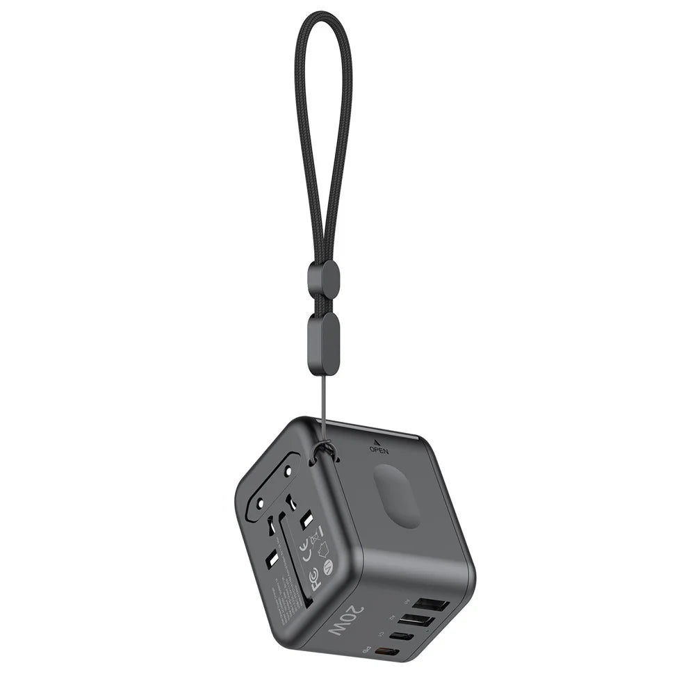 BUDI AC358B20 Global Travel Charger 20W Fast Charging Power Adapter 2 USB-C + 2 USB-A Ports - 1