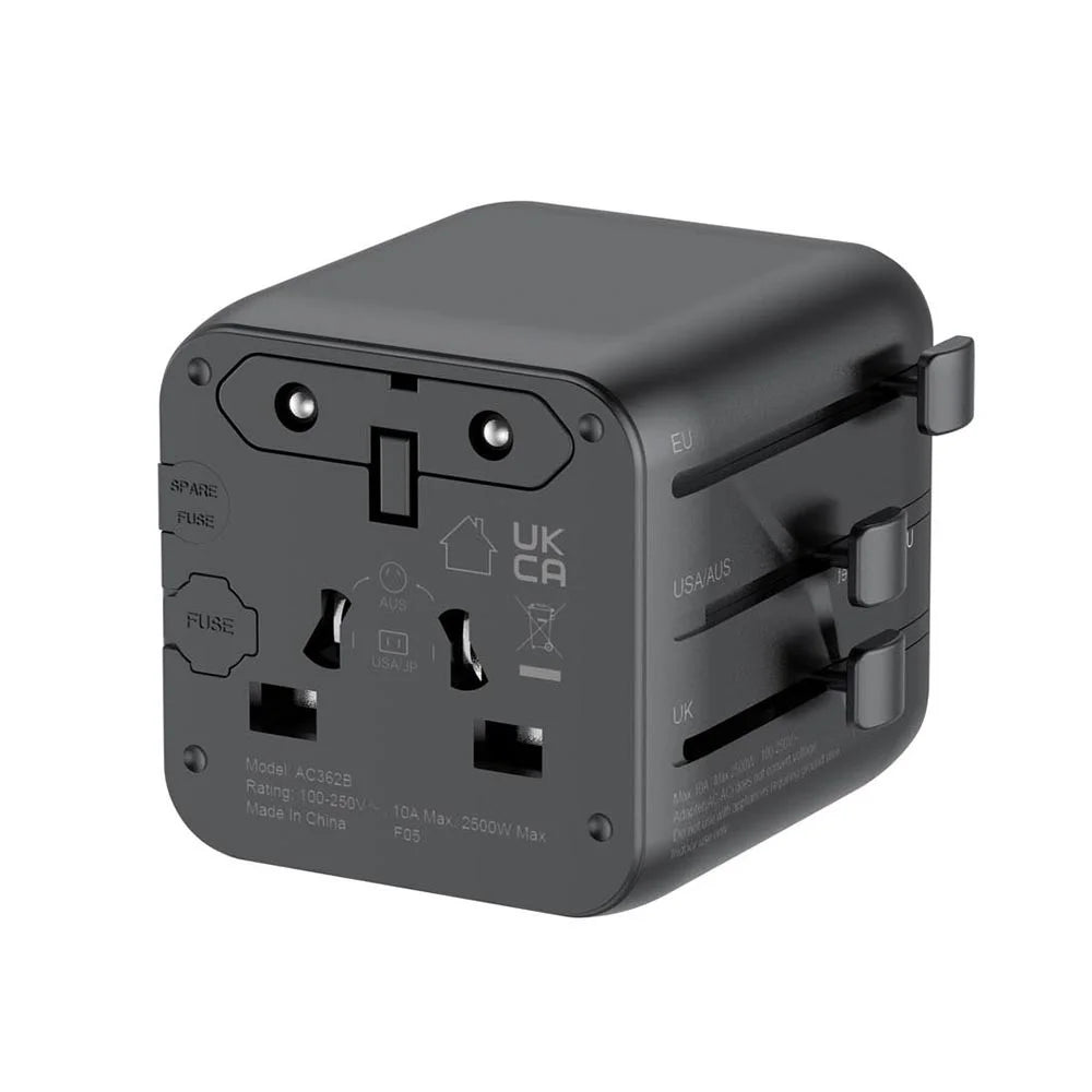 BUDI AC362B Global Travel Socket Converter Adapter Power Plug Wall Charger Block - 4