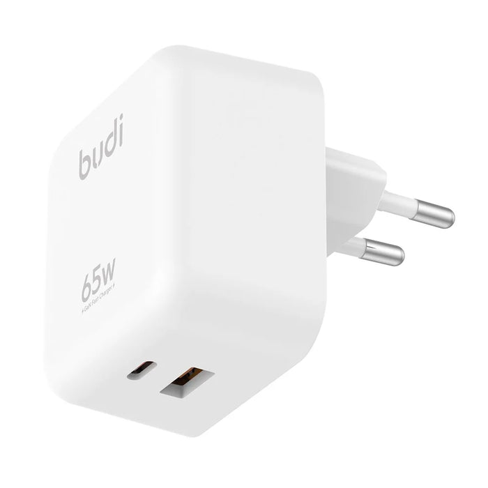 BUDI AC320EW 65W GaN Charger USB-A + USB-C Ports Fast Charging Power Adapter for Laptop / Notebook, EU Plug - 2