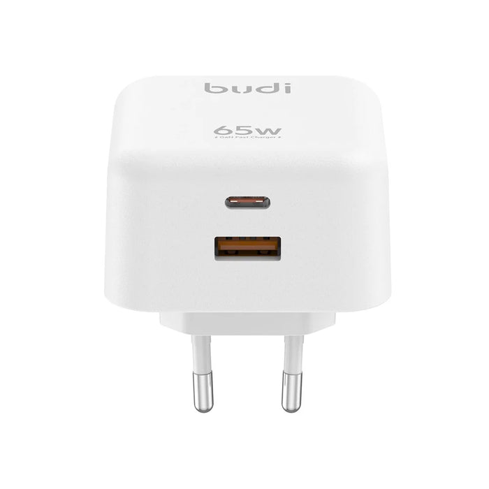 BUDI AC320EW 65W GaN Charger USB-A + USB-C Ports Fast Charging Power Adapter for Laptop / Notebook, EU Plug - 5