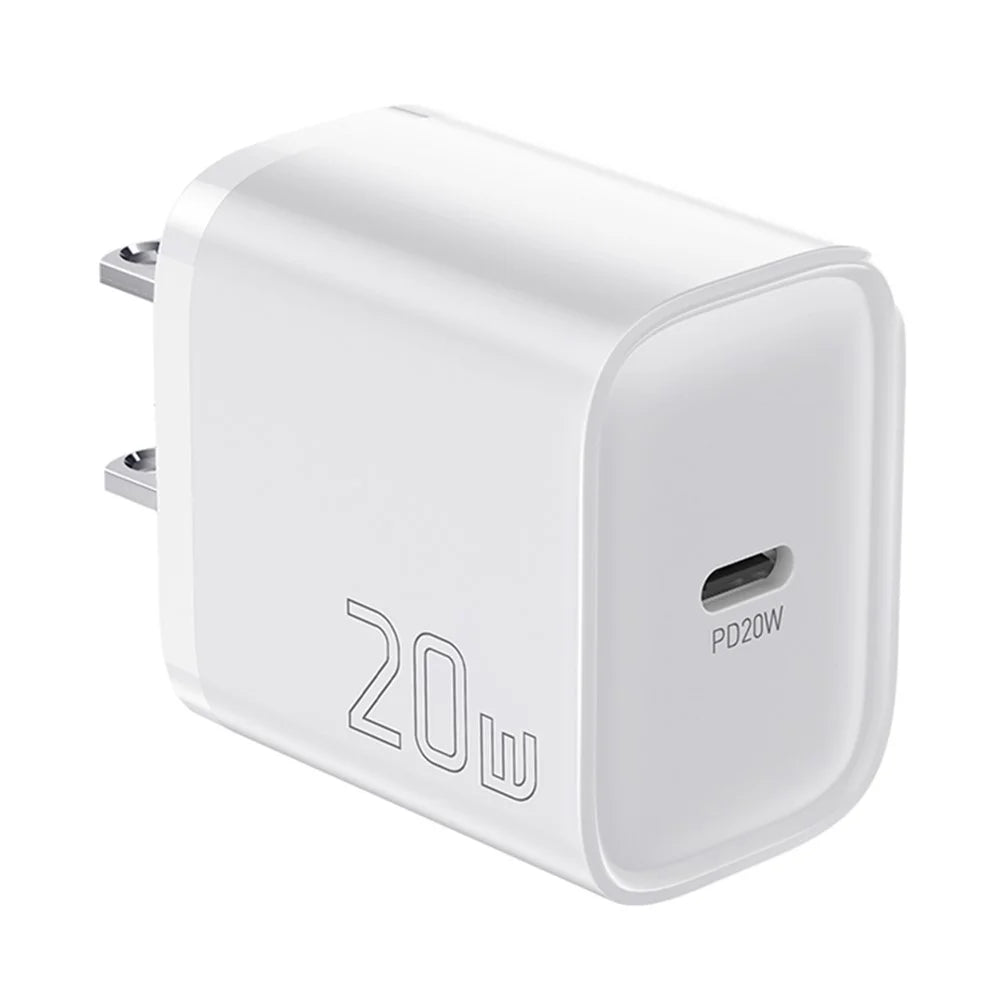 ESSAGER Max 20W USB-C Fast Charger PRO Chip Technology Power Adapter Mini Travel Charging Plug - White /  US Plug - 4