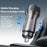 ESSAGER PD 36W Aluminum Alloy Fast Charging Car Charger Dual QC3.0 Digital Display Power Adapter - Grey - 7