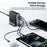 ESSAGER 85W GaN Desktop Charger 3 Type-C + 3 USB-A Multi Device Fast Charging Power Adapter - Black  /  US Plug - 6
