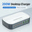 WLX-F8C 200W Desktop Charging Station 8-Port GaN USB-C PD 100W Charger Adapter for Laptops / Tablets / Phones Fast Charging Hub - US Plug - 3