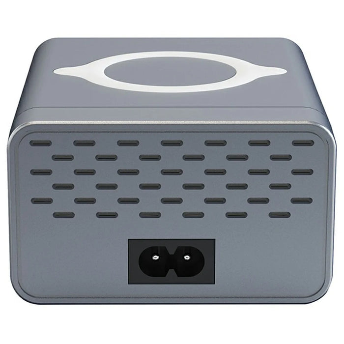 WLX-M3 9 in 1 80W GaN Charging Station PD QC Fast Charger Desktop Hub with Wireless Charger - US Plug - 2
