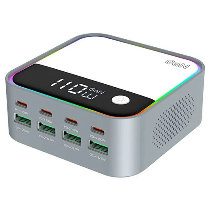 WLX-M8 120W Desktop Charging Station 8 Ports GaN USB C PD 100W Fast Charger Adapter - US Plug - 1