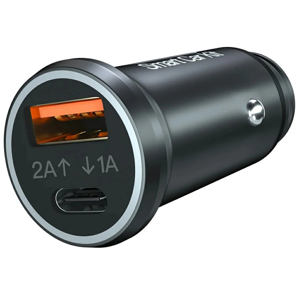 AP200 Mini Anti-Lost Car Charger USB / Type-C Cigarette Lighter Adapter for iPhone iOS - 1