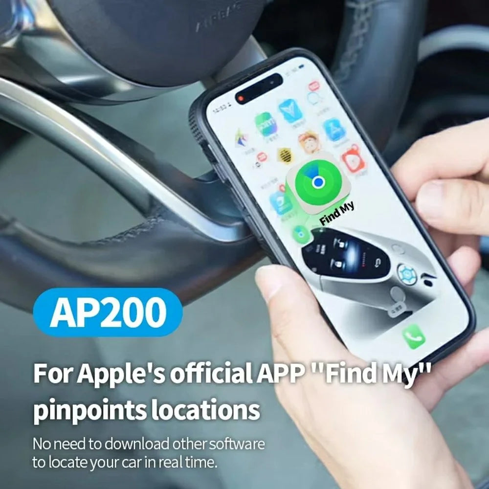 AP200 Mini Anti-Lost Car Charger USB / Type-C Cigarette Lighter Adapter for iPhone iOS - 4