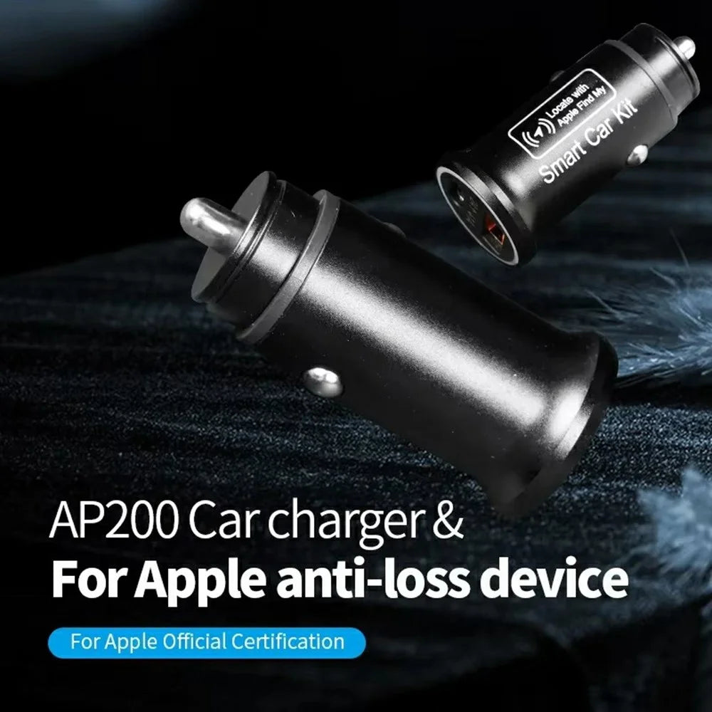 AP200 Mini Anti-Lost Car Charger USB / Type-C Cigarette Lighter Adapter for iPhone iOS - 6