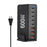 600W GaN Desktop Charger Type-C + USB-A 8-Port Fast Charging Station for Laptops Tablets Smartphones - Black  /  EU Plug - 1