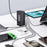 600W GaN Desktop Charger Type-C + USB-A 8-Port Fast Charging Station for Laptops Tablets Smartphones - Black  /  EU Plug - 5
