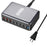 600W High Power GaN Desktop Charging Station USB-A + Type-C Multi-Port Fast Charging Adapter - US Plug/Black - 1