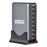 600W High Power GaN Desktop Charging Station USB-A + Type-C Multi-Port Fast Charging Adapter - US Plug/Black - 5