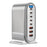 600W Desktop PD Fast Charger Station Digital Display Multi-Port GaN Power Adapter with Desk Stand - Silver/US Plug - 2