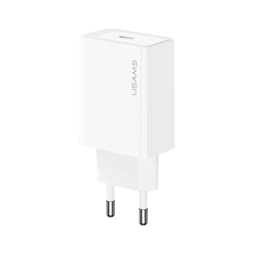 USAMS CC325 T69 20W Fast Charger USB-C Power Adapter for iPhone / Xiaomi / Samsung, EU Plug - 1
