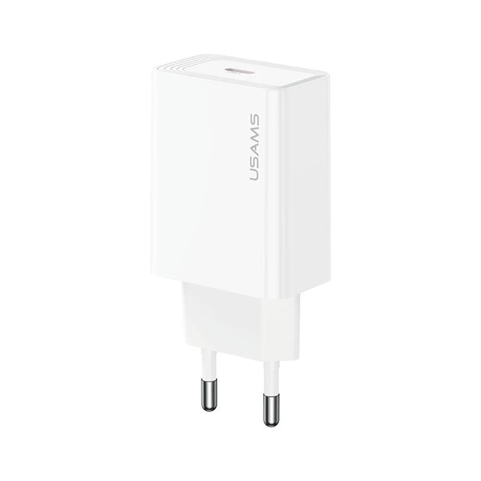 USAMS CC325 T69 20W Fast Charger USB-C Power Adapter for iPhone / Xiaomi / Samsung, EU Plug - 1