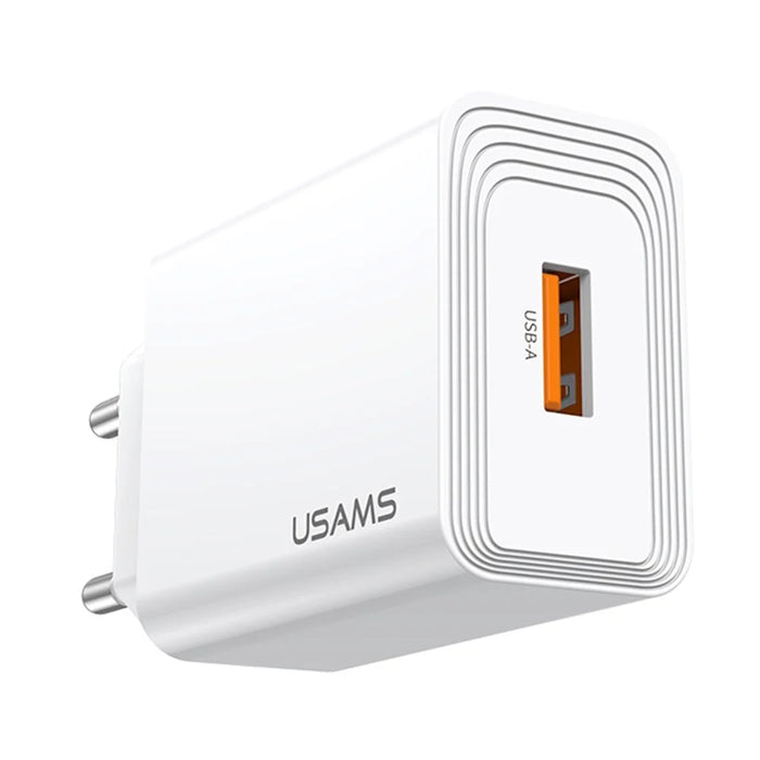 USAMS CC326 T69 Single USB Charger 2.1A Fast Charging Power Adapter Wide Voltage, EU Plug - 3