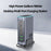 WLX-F8L USB-A + Type-C 8-Port Fast Charge Desktop Power Hub 660W GaN Charging Station - US Plug - 2
