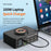 WLX-818D+ Smart Display Multi-Port Charger PD 140W Fast Charging Station Magnetic Wireless Charger - US Plug - 6