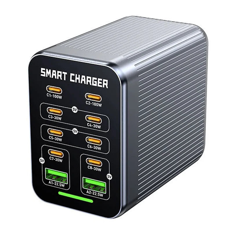 WLX-G1 425W GaN Multi-Port Charger High Power Fast Charging Desktop Charging Station for Laptops/Phones - US Plug - 1