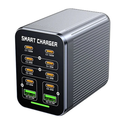 WLX-G1 425W GaN Multi-Port Charger High Power Fast Charging Desktop Charging Station for Laptops/Phones - US Plug - 1