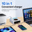 WLX-H13 140W High Power Intelligent Digital Display Multi-Port Smart Fast Charger Wireless Charging Power Strip, EU Plug - 5