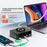 WLX-818C Smart Digital Display 140W Multi-Port USB Charger GaN Magnetic Wireless Charging Station - Black/US Plug - 4