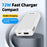 WLX-902 72W Ultra Thin GaN Desktop Charger Dual USB-C Ports Fast Charging Station for Tablets/Phones/Laptops - US Plug/White - 3