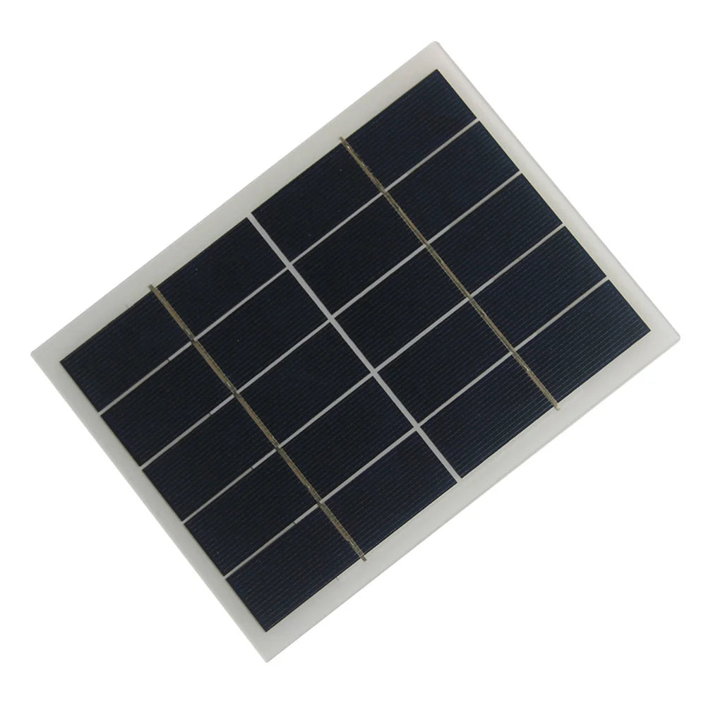3W 5V Solar Charging Panel Type-C Solar Power Supply for 3.7V-5V Battery Charging, Security Monitoring Devices - White - 4