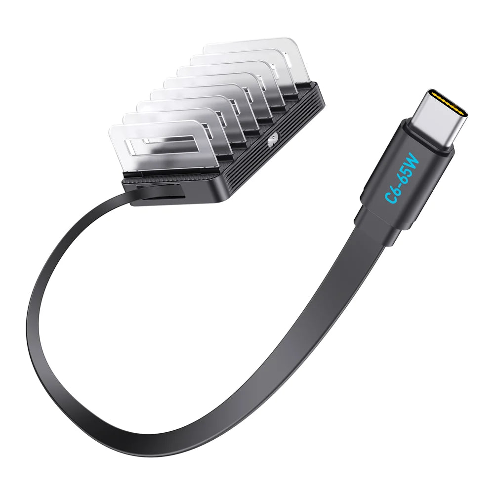 WLX-60H 288W GaN Multi Port Charger with Retractable Type-C Cable Desktop Charging Station for Phone/Tablet - US Plug - 4