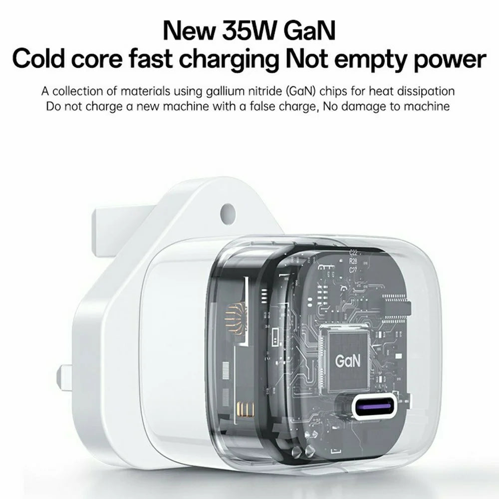 YESIDO YC149 PD 35W Travel Charger Adapter Single Port Type-C Fast Charging Adapter - UK Plug - 3
