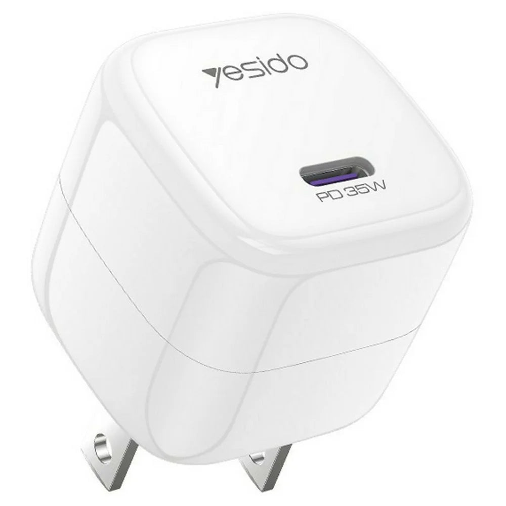 YESIDO YC16U Single USB-C PD 35W Charger Adapter Fast Charging Portable Mini Wall Charger - US Plug - 1
