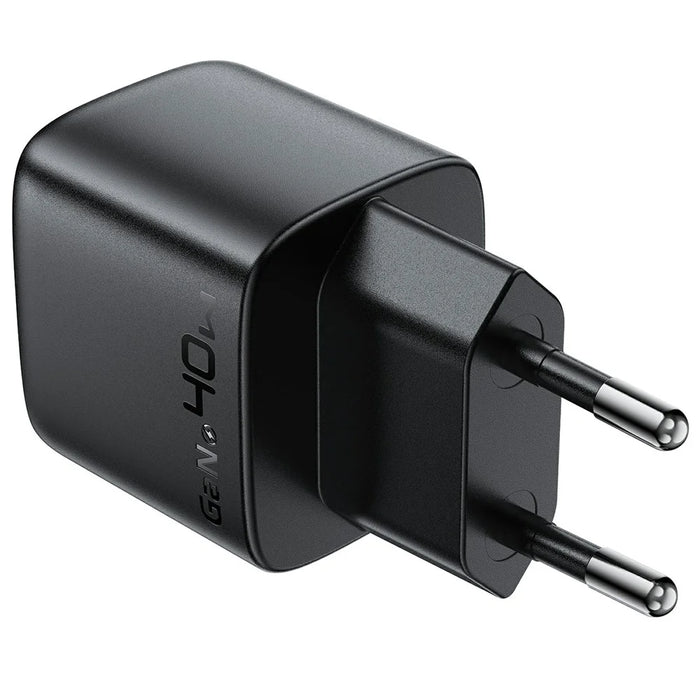 ACEFAST A135 PD 40W GaN Charger USB-C Fast Charging Power Adapter with Digital Display for Phones / Tablets, EU Plug - Black - 3